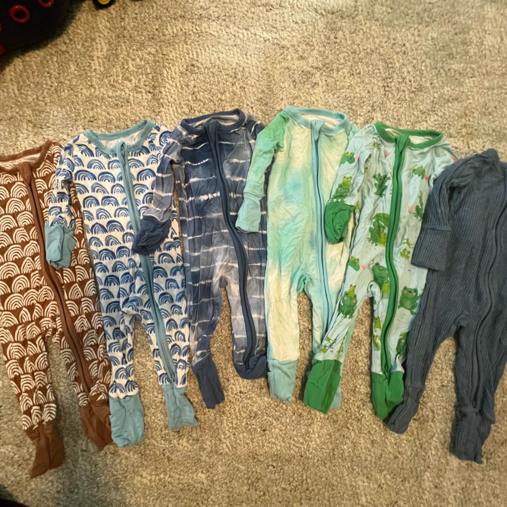 Little Sleepies Newborn Footed pajama set of 6